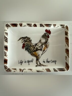 Creative Co-Op Rooster Tray